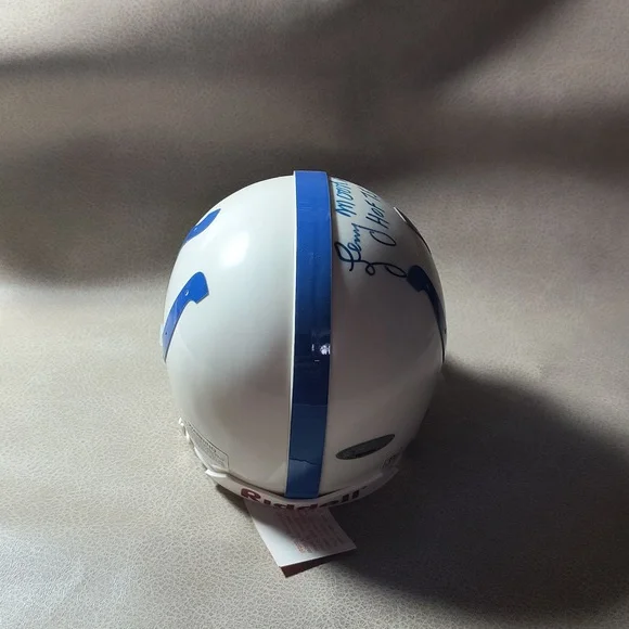 Autographed COLTS White and Blue Football Helmet - Picture 3 of 8